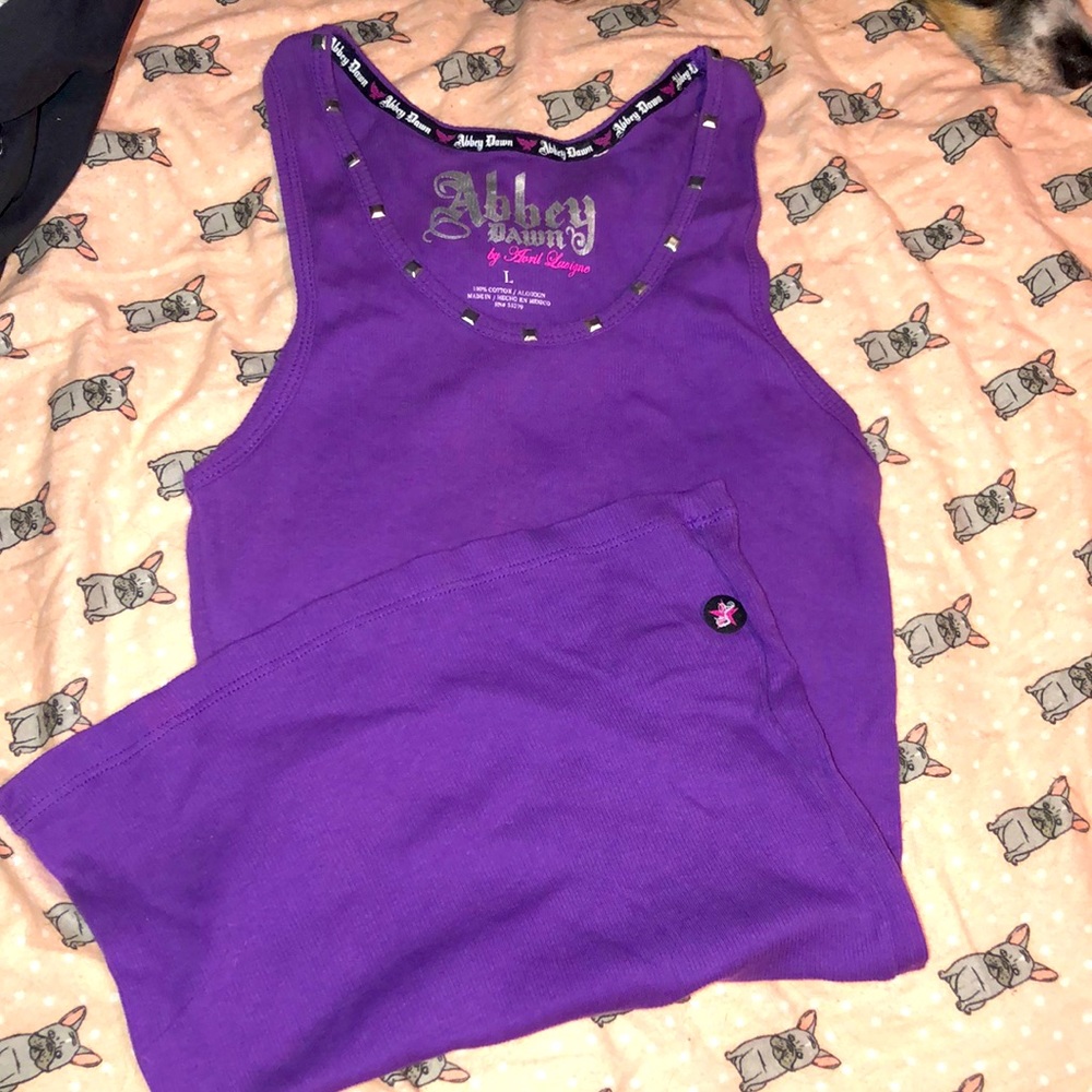 Rare abbey dawn purple stud tank